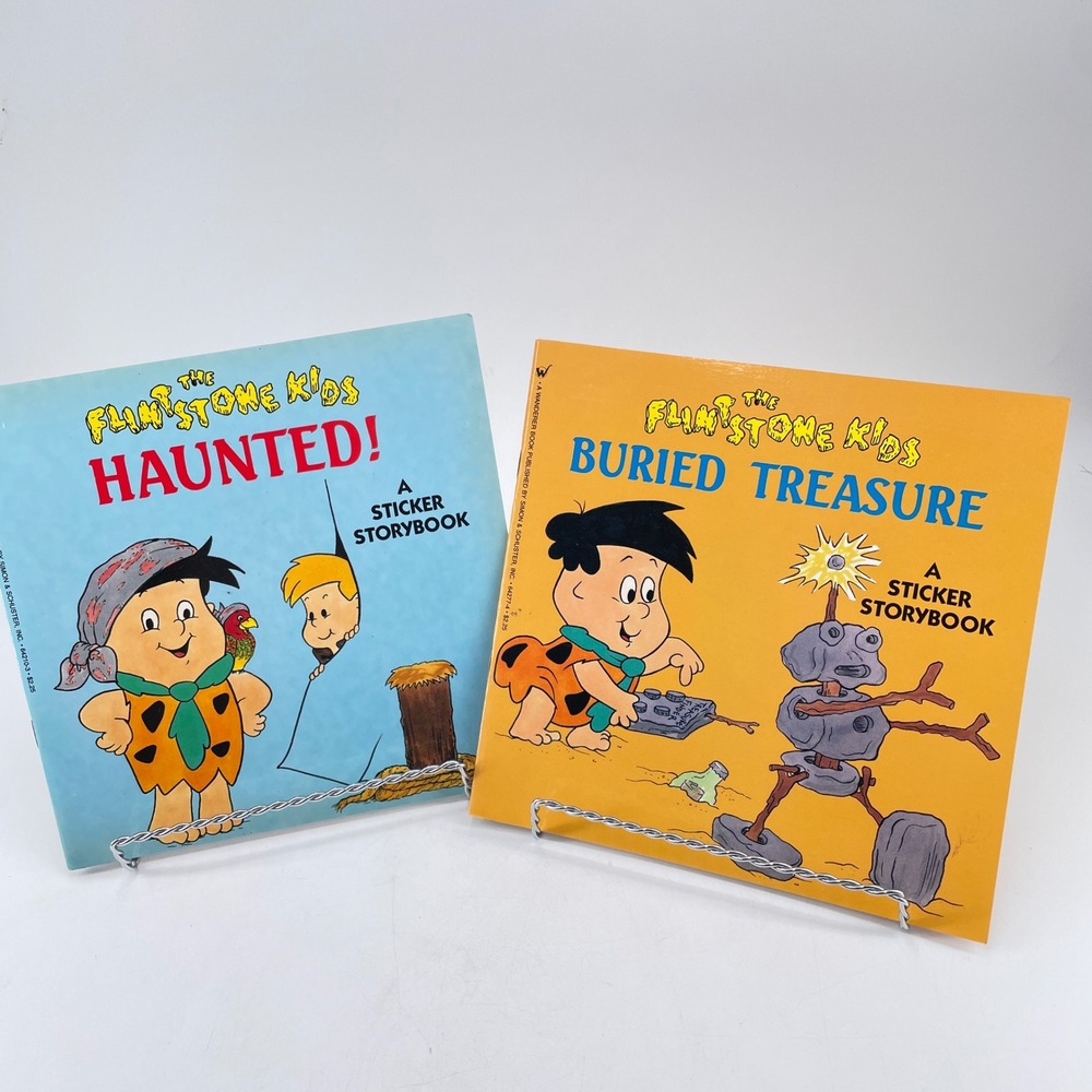 1987 The Flintstone Kids Sticker Storybooks Haunted & Buried Treasure Stickers